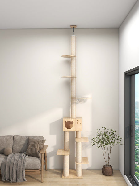 DDhouse Sky high feline paradise Floor to Ceiling Cat Tree Condo Cat DDhouse Singapore Online Pet Supplies and Pet Products