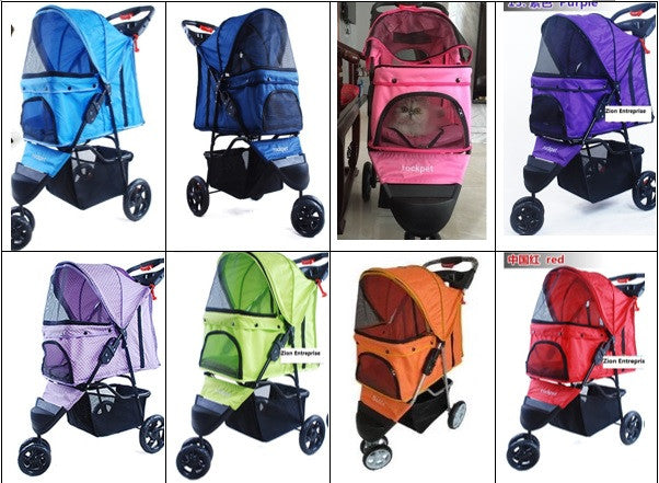 Multi Color 3 Wheel Pet Stroller