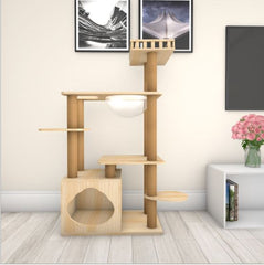 at Condo Solid Wood Pine Luxury Cat Climbing Cat Kennecat Supplies Cat House Cat Platform Full Sword Hemp Pillar Pet Toys