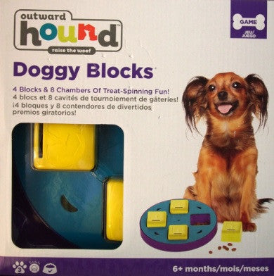 Outward Hound Doggy Block Spinner Dog Toy