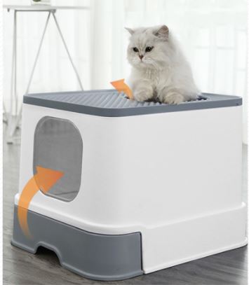 big cat litter box singapore Large Fully Enclosed Cat Litter Tray Anti Splash Cat Litter Box Drawer