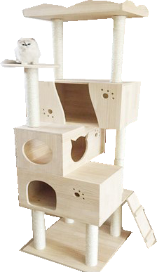 Deluxe Cat House 1.8m Wooden Cat Furniture with extra large Triple