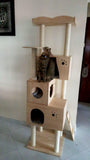 Solid Wood 1.8m Extreme Tall Cat Tree Cat Condos Singapore with multiple house