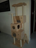 Singapore Solid Wood 1.8m Extreme Tall Cat Tree Cat Condos Singapore with multiple house