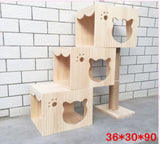 Solid Wood Triple Step Hide & Climb FurSteps Hideaway