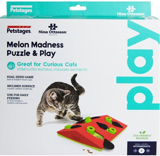 Melon Madness: Stimulating Puzzle & Play Game for Cats Nina Ottosson