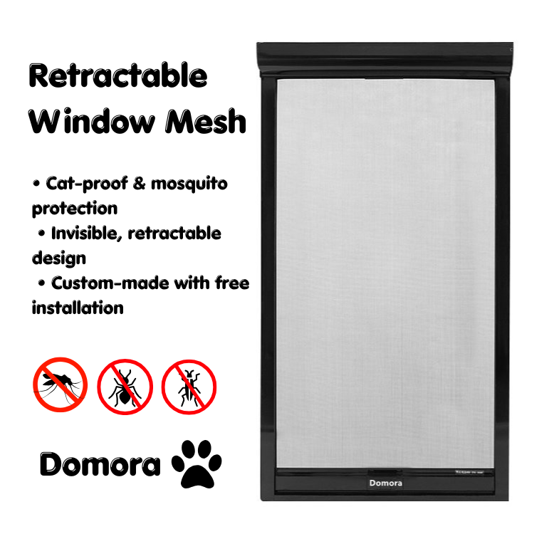 Domora Retractable Insect & Cat-Proof Mesh Screen (Custom-Made)