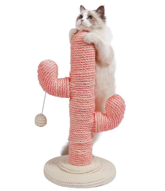 100% Handmade stylish Cactus Cat Scratching Post PVC Poles Cat Trees