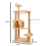 Cat Condo Solid Wood Cat Climbing Big Cat Nest Cat Tree Sword Hemp Cat Furniture Cat Climbing Rack Small Platform