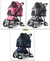 4 Wheel 3-In-1 Detachable Pet Carrier & Stroller