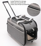 Large pockets for storage of pets treats. Pet trolley with wheels  ON SALE singapore