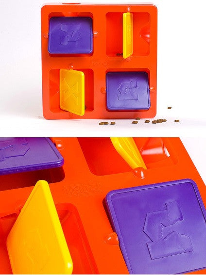 Kyjen Tic-Tac-Twirl Puzzle Dog Toy, Blue 
