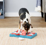 Flip, slide and treat! Fight boredom, engage and entertain your dog with the Nina Ottosson Dog Brick treat dispensing dog toy.