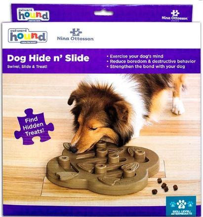 Dog Hide N Slide Interactive IQ game Outward Hound Dog Puzzle Dog Game