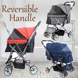 Dual Side Reversible Handle Large Pet Pram dual view Pet Stroller parent-facing, modular or rear-facing stroller