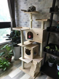 Solid Wood Triple Top Cat Condos - DDhouse Singapore Online Pet Supplies and Pet Products - 11