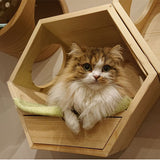 Customized wall mounted cat tree Cat Furniture On Walls Solid wood Cat Bridge wall-mounted Cat furniture