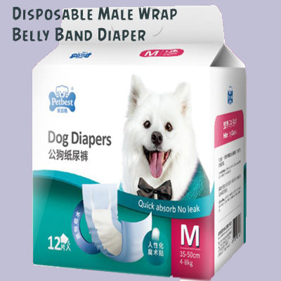 M Size Male Dog Diapers Belly Band Waist Wrap Singapore