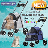 4 Wheels Light Weight Pet Stroller
