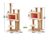 Wooden TV Box Design Stylish Cat Tree Pine Wood Cat Condo