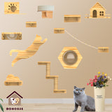 Good Quality  Wooden Cat condos Cat Towers Cat Climbers Cat scratchers cat room ideas singapore  cat friendly home design designer cat furniture Singapore wall mounted cat tree Wall climbing Cat wall furniture Free consultation and 3D design Customization to suit your needs Cat Cafe