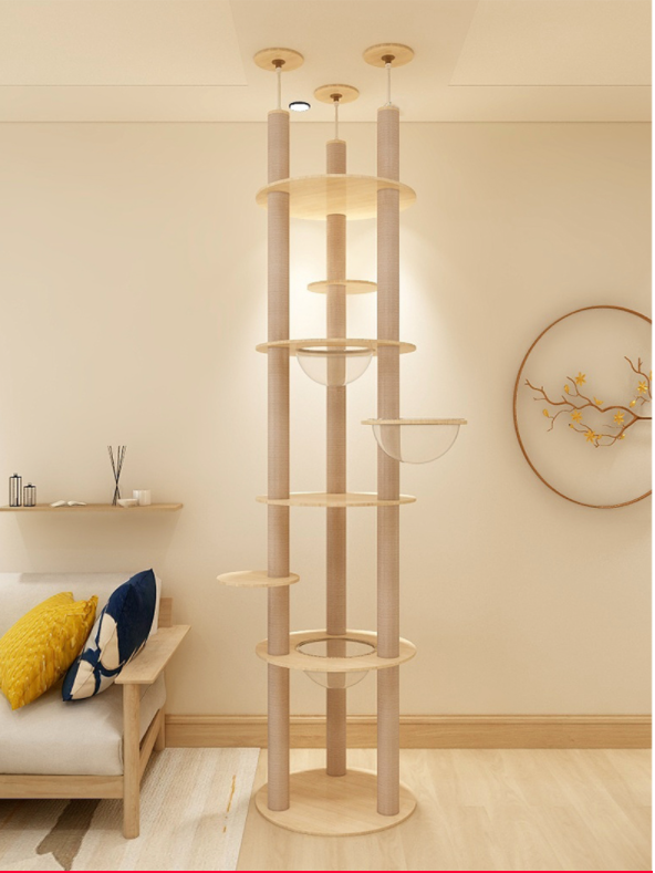 Jumping Wonderland Cat Condo High-end Ceiling height Cat Trees PVC pole
