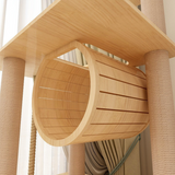 Deluxe Tree House Cat Condo in Premium Solid Pine Wood PVC pole