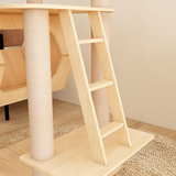 Deluxe Tree House Cat Condo in Premium Solid Pine Wood PVC pole