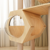 Deluxe Tree House Cat Condo in Premium Solid Pine Wood PVC pole